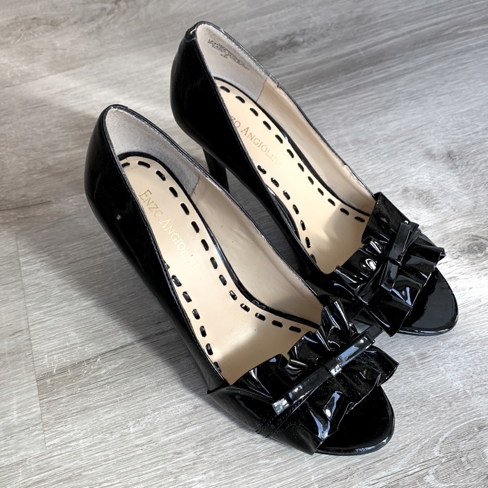 Enzo Angiolini Patent Peeptoe Heels